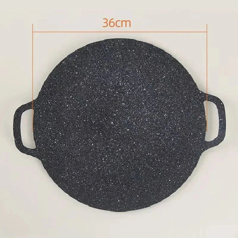 Heavy-Duty Nonstick Korean BBQ Grill Pan, Perfect For Outdoor Grilling And Camping
