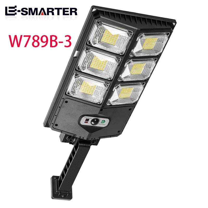 Super Bright Outdoor Solar Powered LED Lamp with Waterproof & Motion Sensors for Garage and Street Light