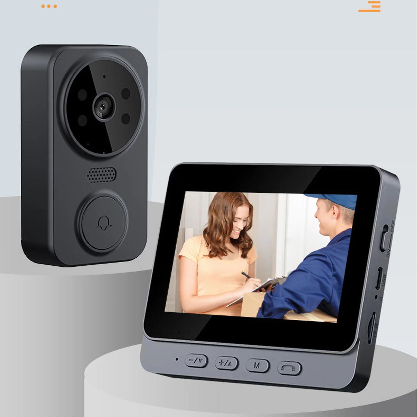 Wireless Two Way HD Visual Infrared Intercom Doorbell with Voice & Wide Angle Lens