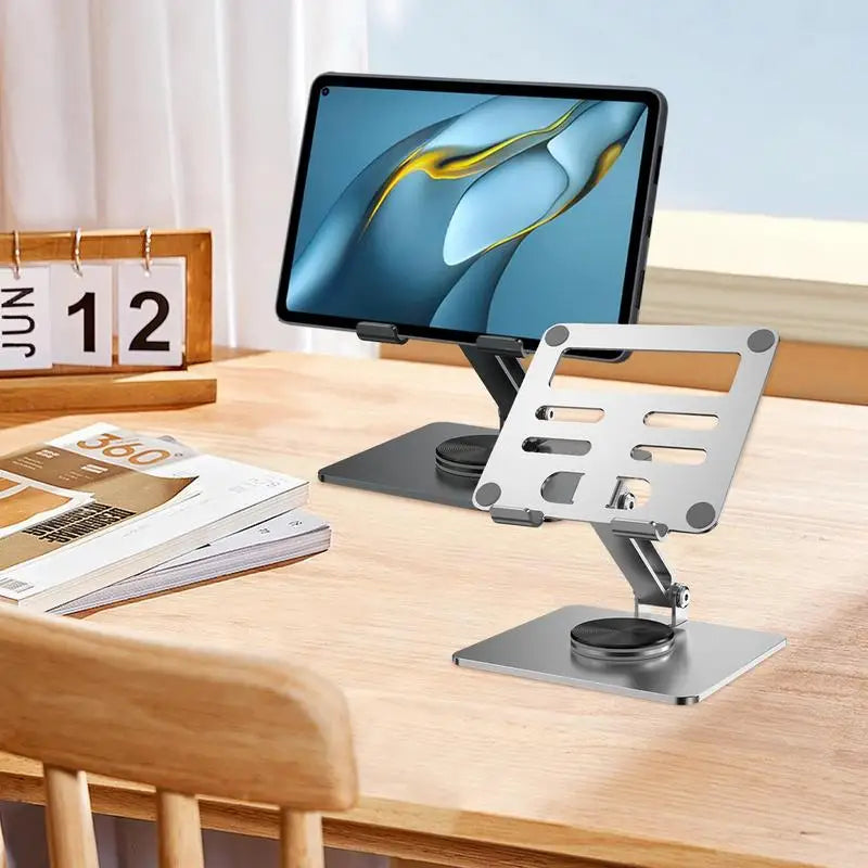 Multifunctional aluminum alloy Laptop foldable bracket with 360 degree rotation Stand