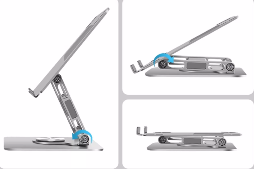 Multifunctional aluminum alloy Laptop foldable bracket with 360 degree rotation Stand