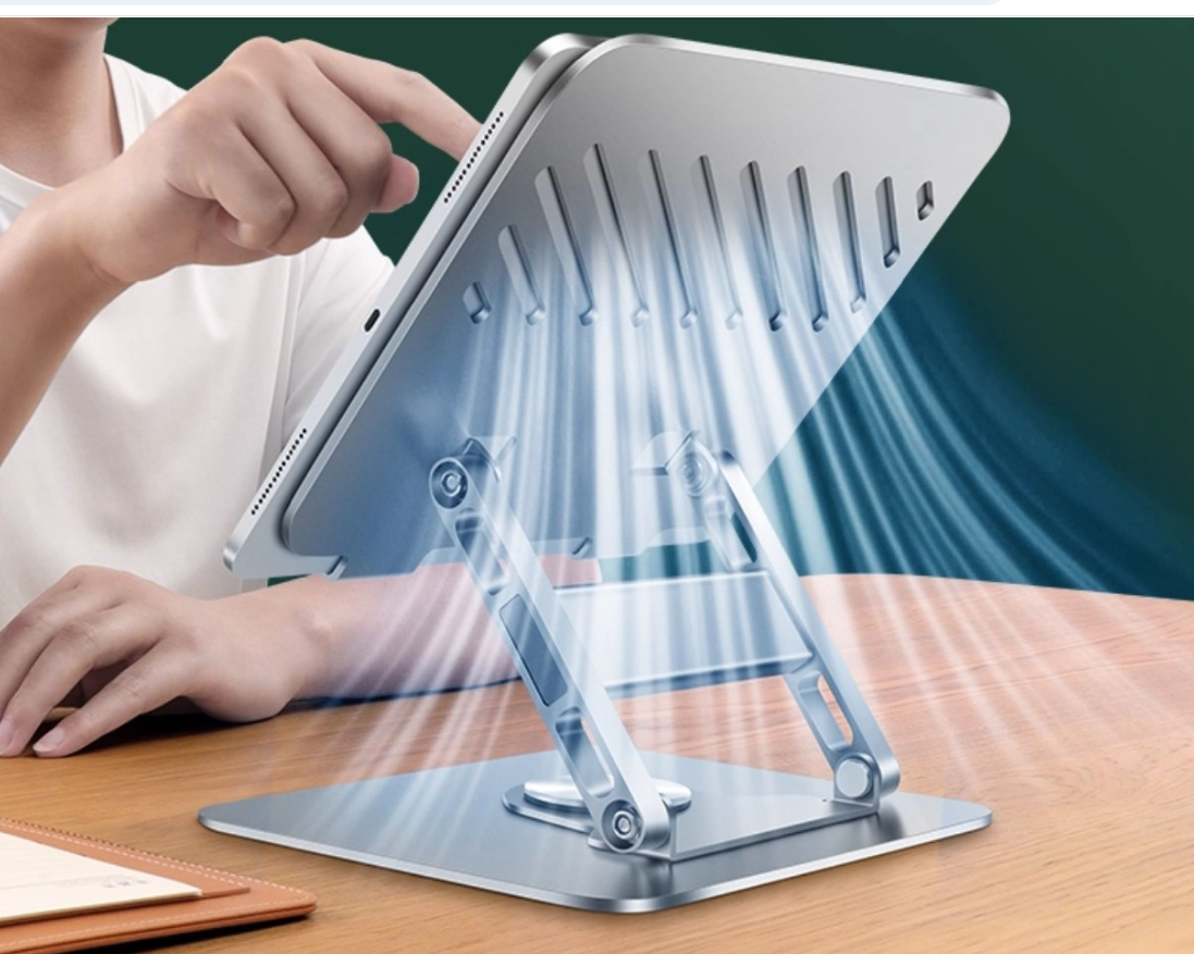 Multifunctional aluminum alloy Laptop foldable bracket with 360 degree rotation Stand