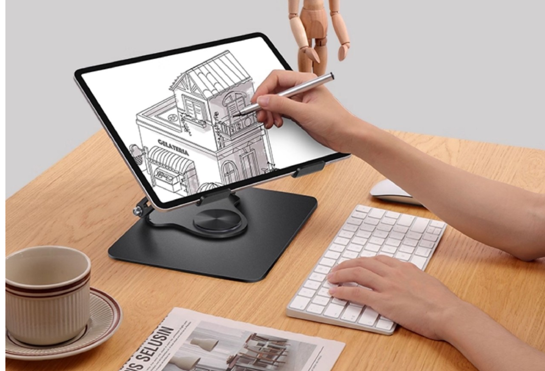 Multifunctional aluminum alloy Laptop foldable bracket with 360 degree rotation Stand