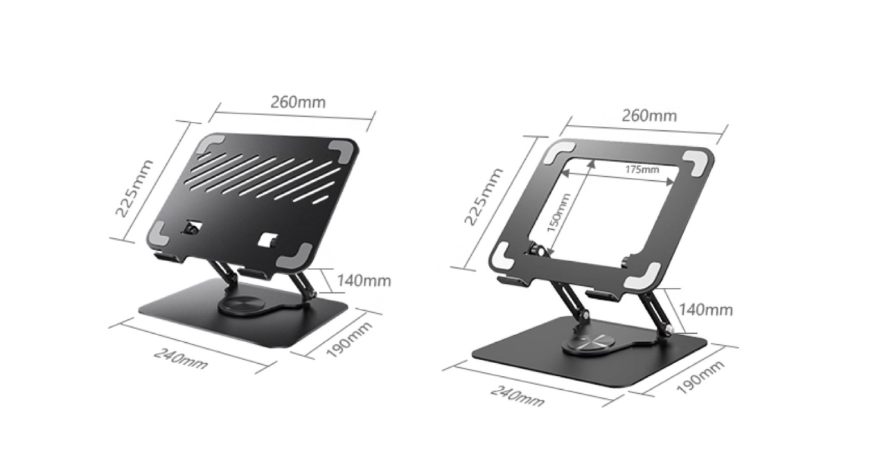 Multifunctional aluminum alloy Laptop foldable bracket with 360 degree rotation Stand