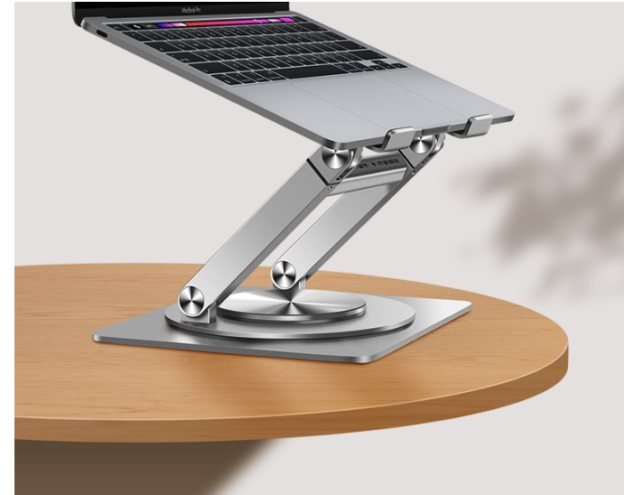 Multifunctional aluminum alloy Laptop foldable bracket with 360 degree rotation Stand