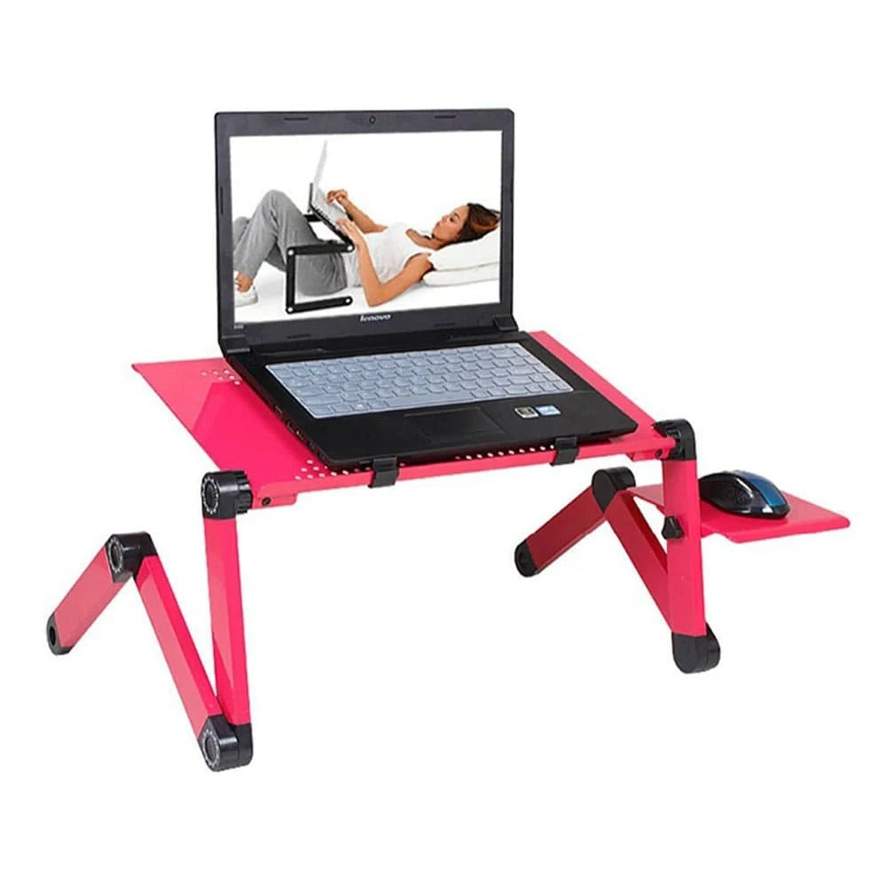 Ergonomic Adjustable Portable Aluminum Laptop Desk Stand For PC Notebook With Mouse Pad - Shop Gamset