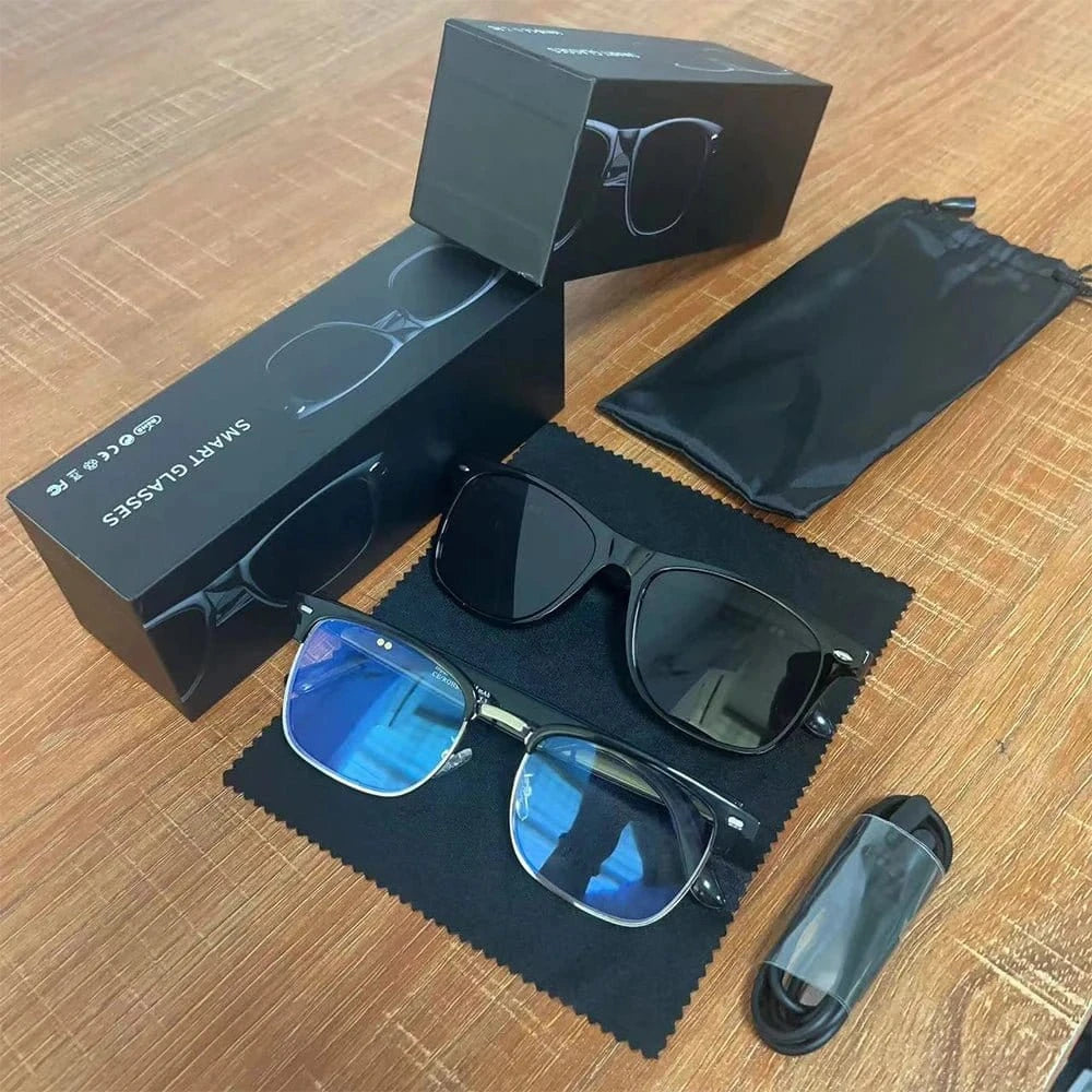 Polarized Sunglasses Anti - Blue Camera Smart Glasses with Bluetooth Call and Voice Assistant &Listen Music - Shop Gamset
