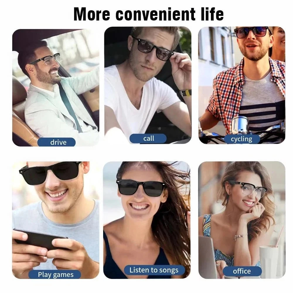Polarized Sunglasses Anti - Blue Camera Smart Glasses with Bluetooth Call and Voice Assistant &Listen Music - Shop Gamset