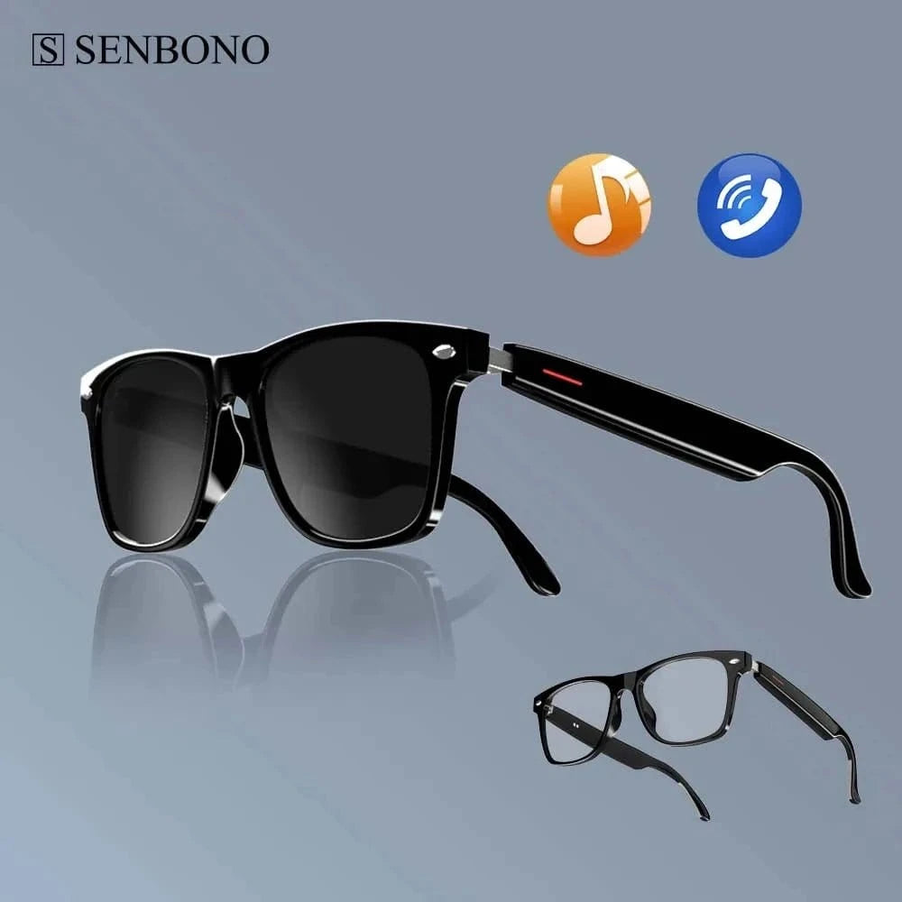 Polarized Sunglasses Anti - Blue Camera Smart Glasses with Bluetooth Call and Voice Assistant &Listen Music - Shop Gamset