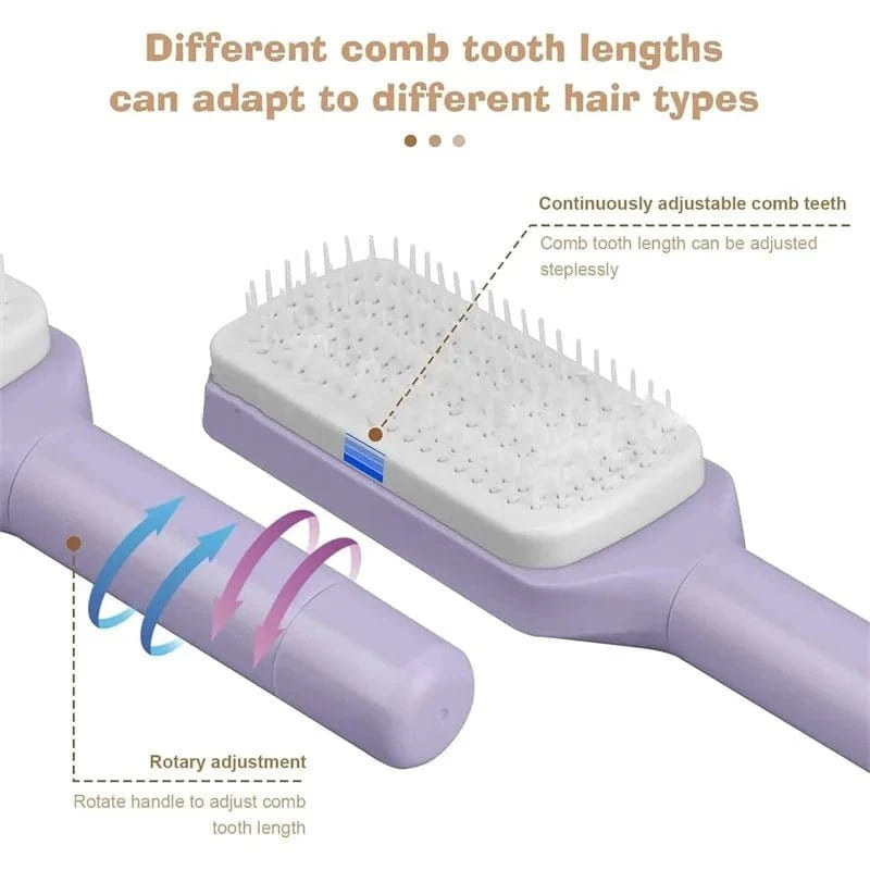 Self - Cleaning Airbag Anti - Hair Loss Brush. Say goodbye to messy cleaning - Shop Gamset
