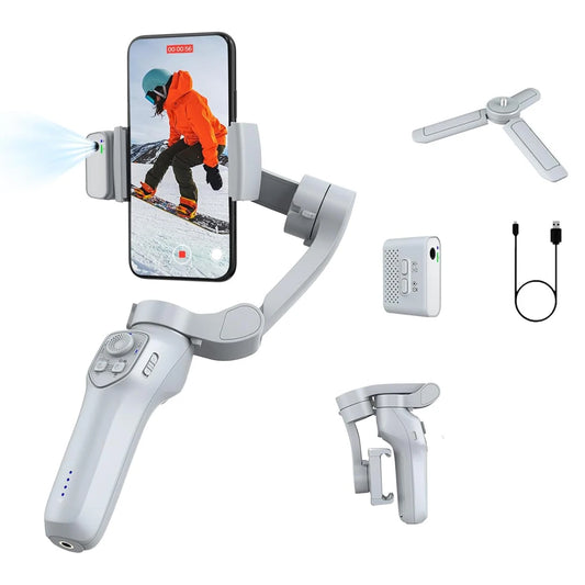 AI Active Tracker Handheld Phone Gimbal for Reels & YouTube Videos with Magnetic Stabilizer for Smartphone