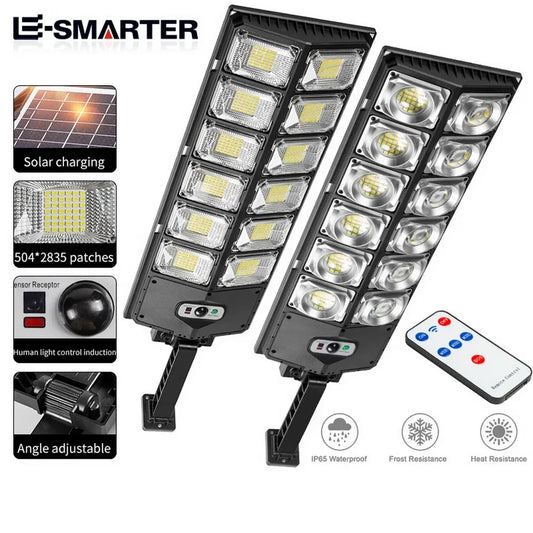 Super Bright Outdoor  Solar Powered LED Lamp with Waterproof & Motion Sensors for  Garage and Street  Light