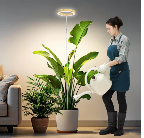 Full Spectrum 165cm  Height Adjustable USB LED Ring Grow Lights For Indoor Plants