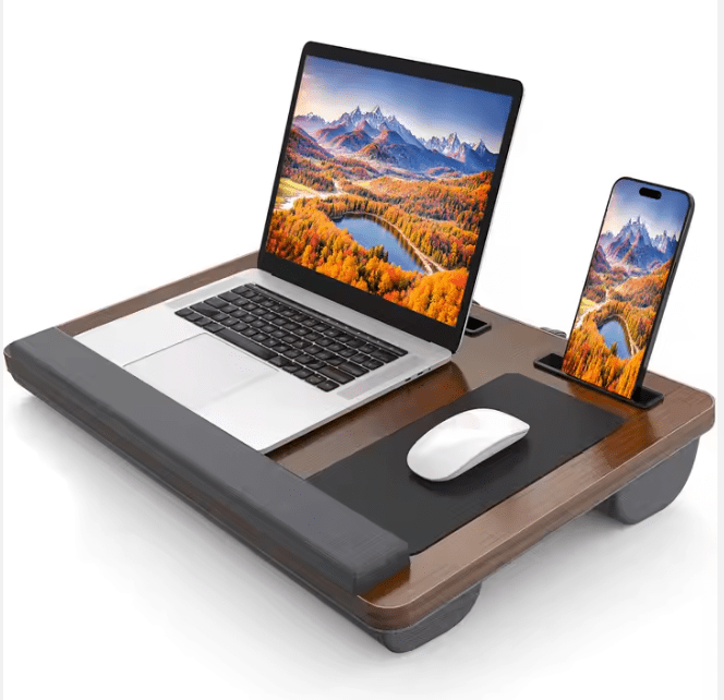 Anti Slip Multi Purpose Laptop Desk Table Design of Double Groove Bar Embedded Mouse Pad Use - Shop Gamset