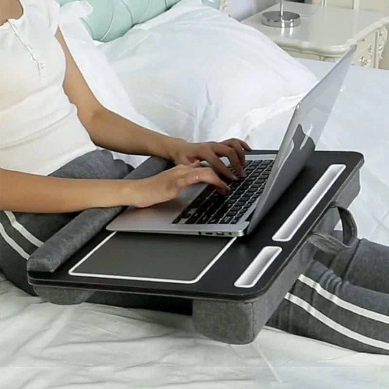 Anti Slip Multi Purpose Laptop Desk Table Design of Double Groove Bar Embedded Mouse Pad Use - Shop Gamset