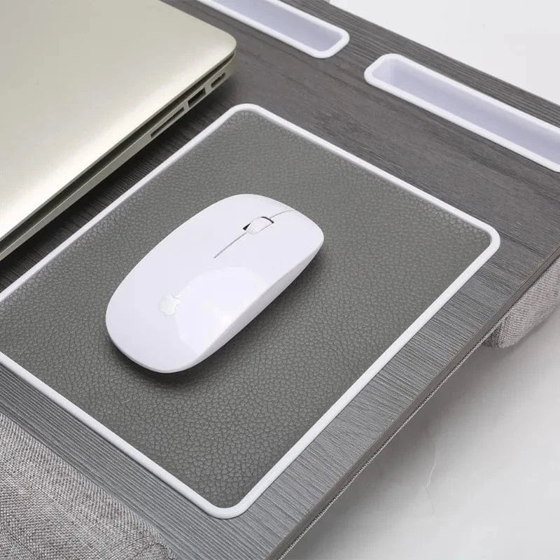 Anti Slip Multi Purpose Laptop Desk Table Design of Double Groove Bar Embedded Mouse Pad Use - Shop Gamset