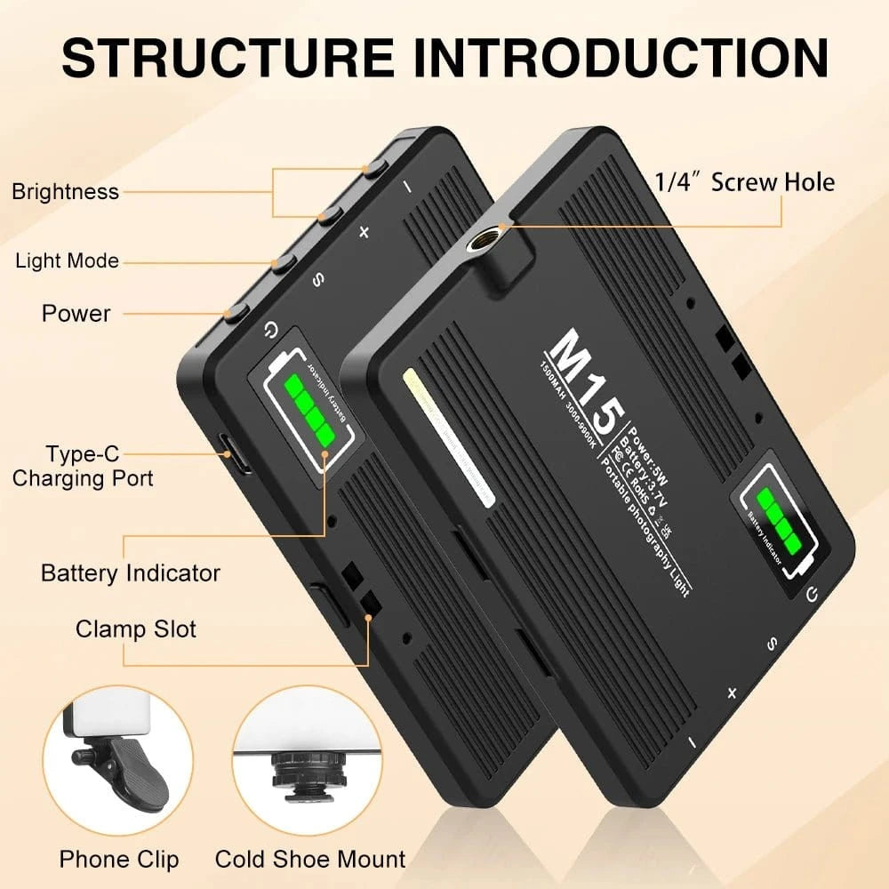 Portable LED Light for Smartphones Selfies and Live Streaming - Shop Gamset