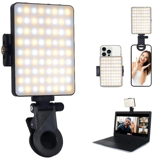 Rechargeable Adjustable Mobile Make Up - Night Brightness LED Lamp with Clip for iPhone or Computer - Shop Gamset