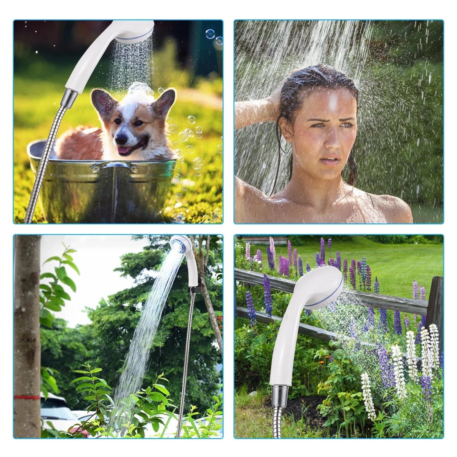 USB Rechargeable Electric Portable Outdoor Shower Pump for Camping Car Washing Gardening Pet Cleaning - Shop Gamset